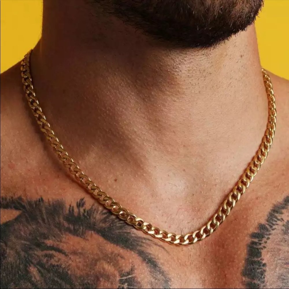 New fashion unisex rock chain necklace 4mm wide - Picture 3 of 5